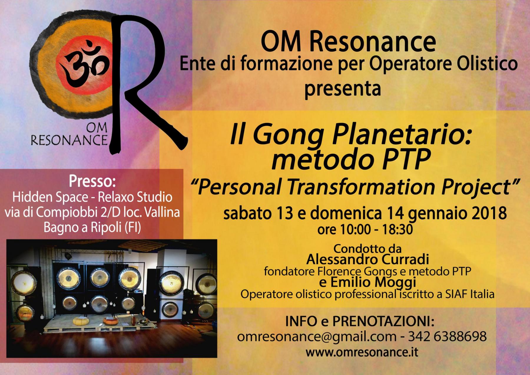 Firenze gong planetario 1 sabato 13 e domenica 14 gennaio 18