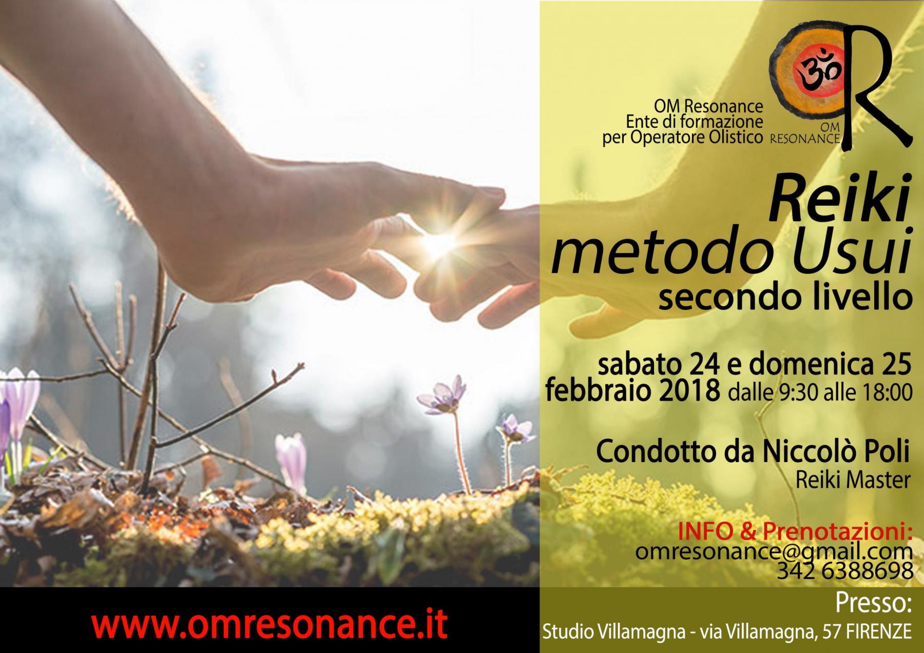 reiki secondo livello Niccolò Poli OM Resonance