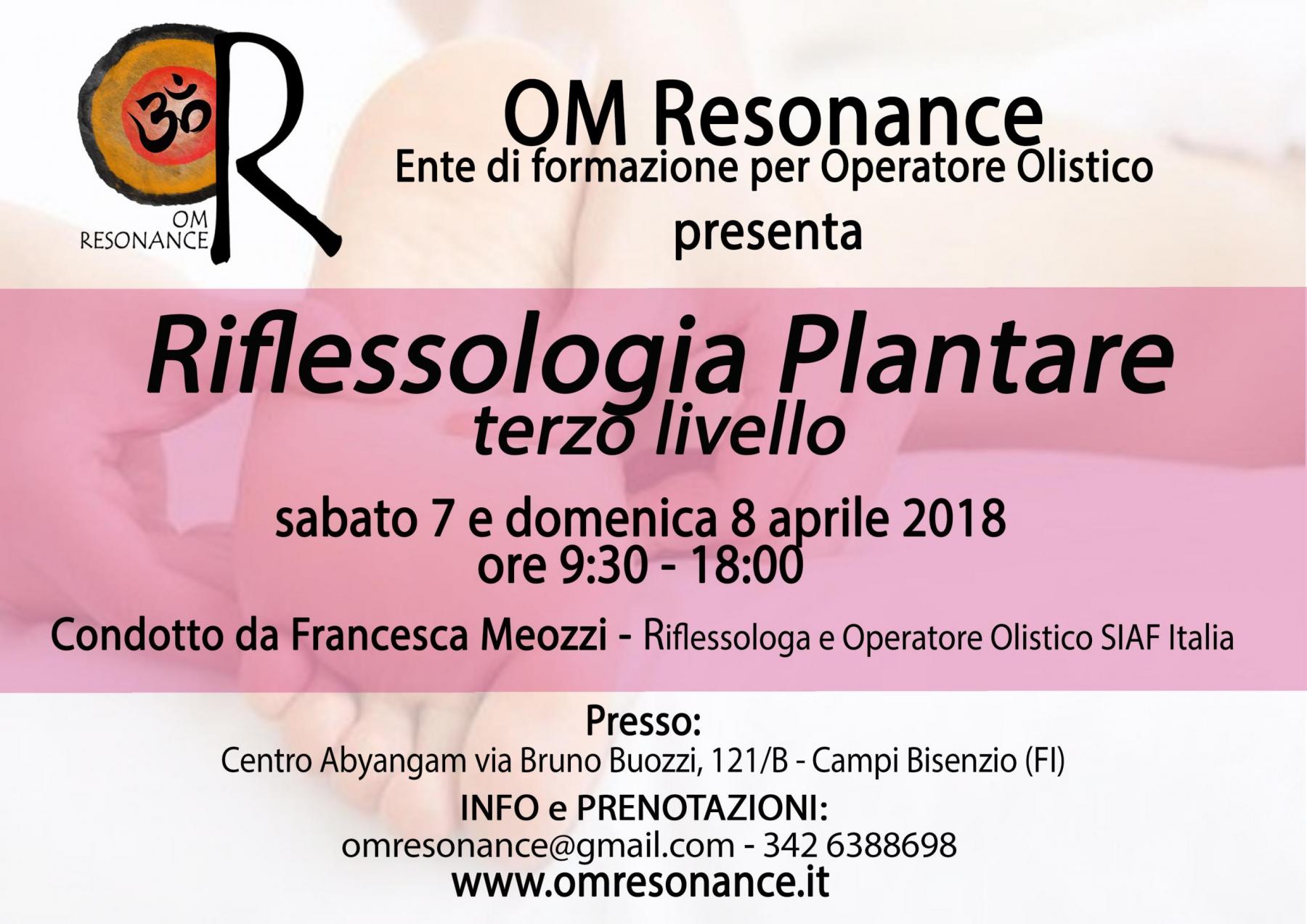 riflessologia plantare 3 livello Francesca Meozzi om resonance
