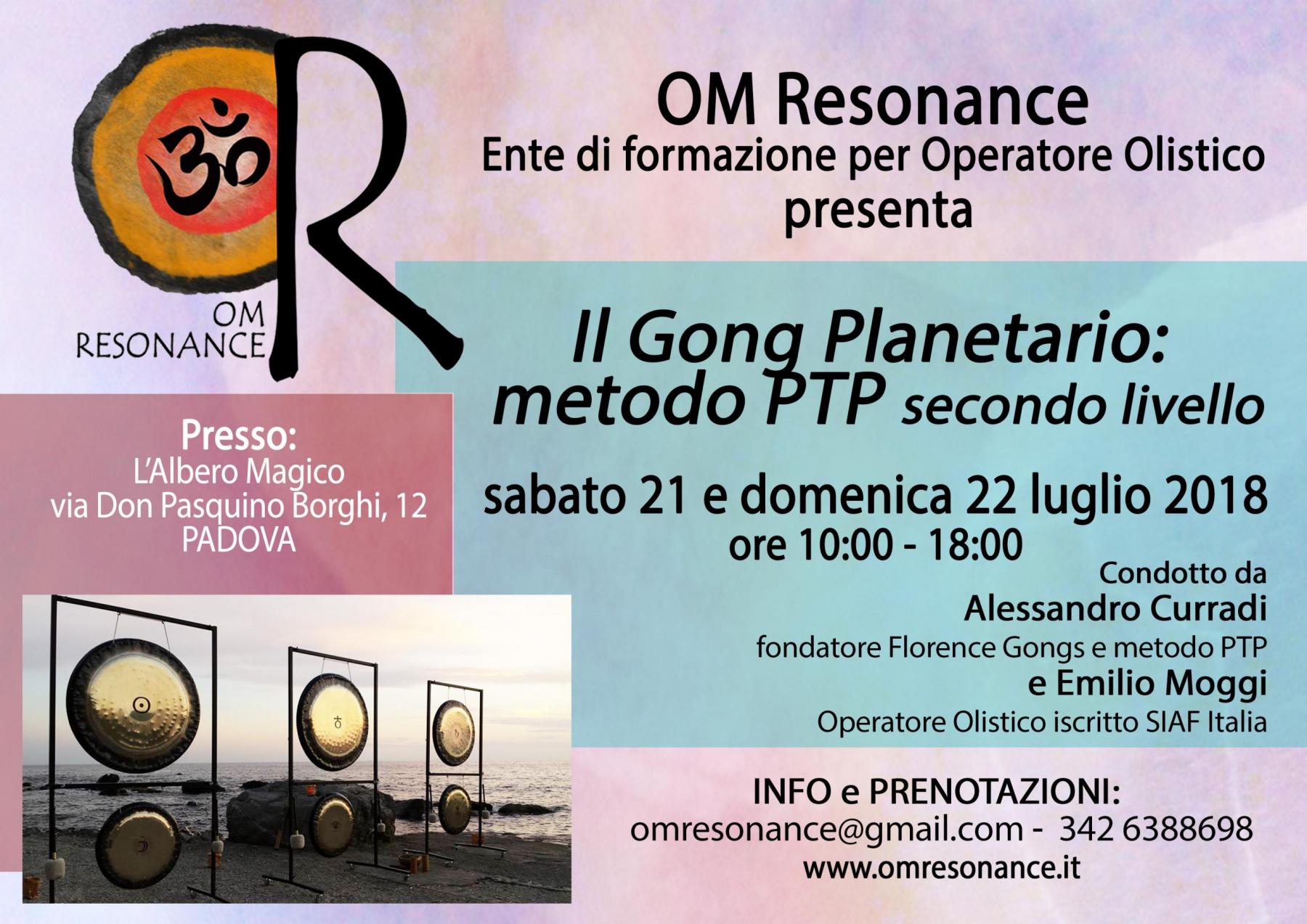 Gong Planetario OM Resonance secondo livello PADOVA