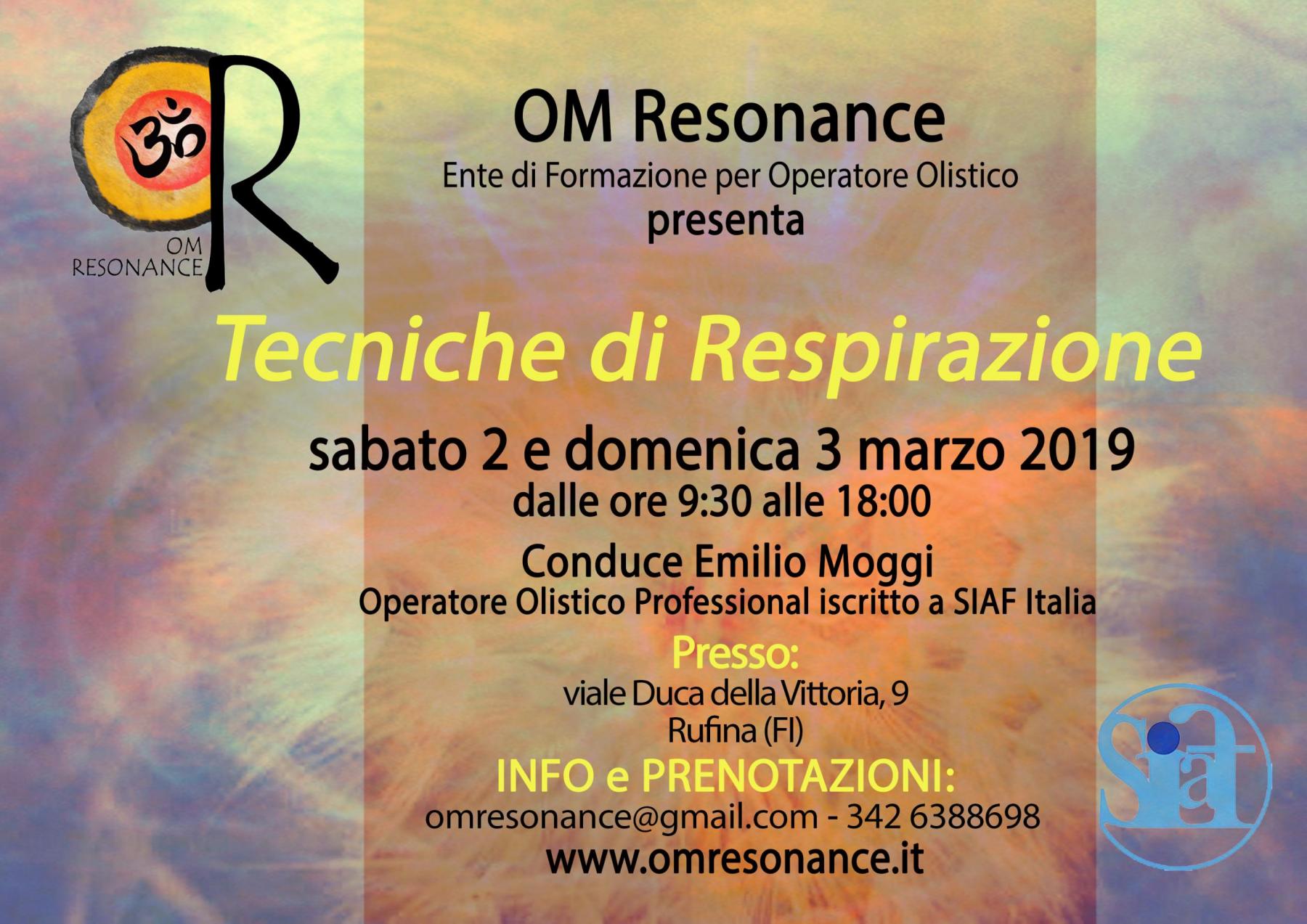 Tecniche di respirazione Emilio Moggi Om Resonance