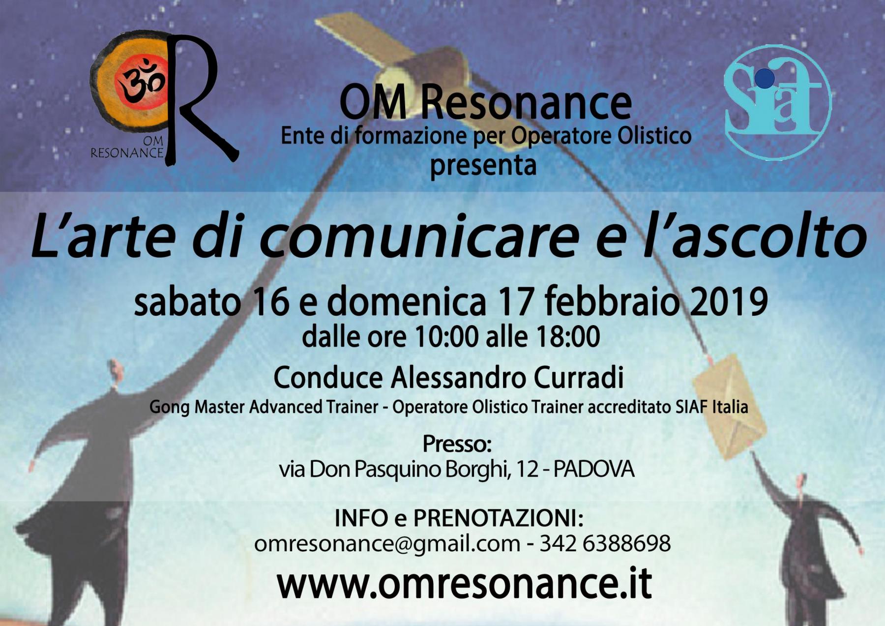 L'arte di comunicare e l'ascolto alessandro curradi om resonance