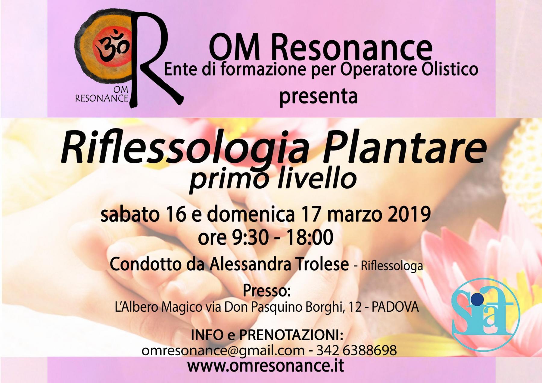 PADOVA riflessologia plantare OM Resonance